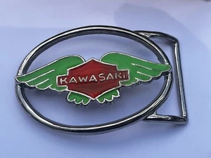DE COLECCIÓN KAWASAKI AÑOS 70 MOTOCICLETAS PUBLICIDAD CINTURÓN HEBILLA LOGO BICICLETA RETRO - Imagen 1 de 24