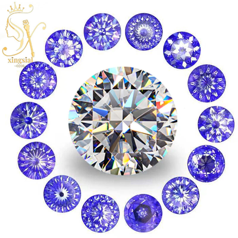 Fancy Cut Round Shape Moissanite Loose Stone White D Color VVS Gemstone For Ring - Image 1 of 4