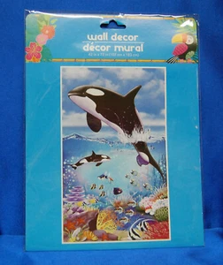 Killerwal Wandbild Orca Wal Deko Wal Szene - Bild 1 von 3