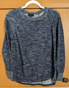 J. Crew Womens Linen Blend Lightweight Pullover LS Shirt Size S Heather Gray - Picture 1 of 6
