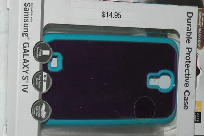 FUNDA PROTECTORA DURADERA CASE LOGIC PARA SAMSUNG GALAXY S4 COLOR MORADO Y AZUL Foto 1 de 2