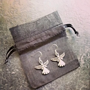 Angel Earrings Fun Gift Filler Santa Xmas Jesus Christmas Fairy Holy Gabriel - Picture 1 of 1