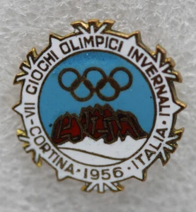 distintivo olimpiadi cortina 1956 giochi olimpici saf stabilimenti artistici - Foto 1 di 2