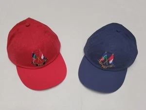 Nwt Polo Ralph Lauren Cross Flags Anniversary Long Bill Hat Cap in Red & Navy - Picture 1 of 5