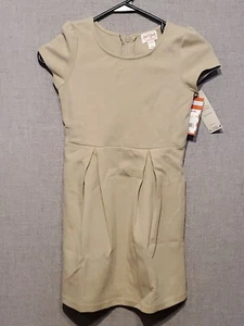 Cat & Jack Girls' Uniform Knit Jumper Khaki Small (6/6X) New With Tags - Picture 1 of 4