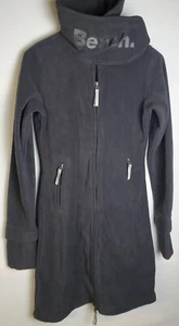 Women's Wrap Neck Microfleece Jacket Sweatshirt Zip Up Long Thumb Holes Small - Picture 1 of 12