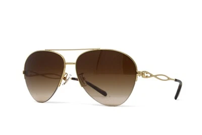 Gafas de sol Coach para mujer aviador HC7124 933374 dorado brillante 59 mm lentes marrones NUEVAS Foto 1 de 4