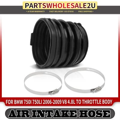 Manguera de tubo de admisión de aire limpio para BMW E65 750i E66 750Li 2006 2007 2008 2009 4,8 L Foto 1 de 4