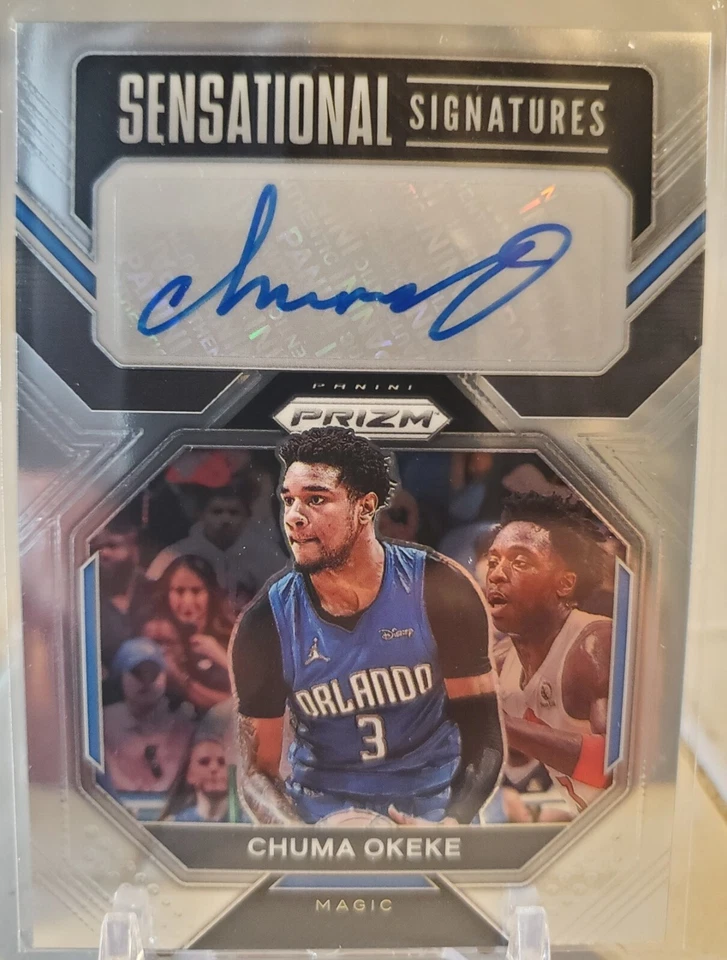 CHUMA OKEKE 2022 PRIZM Autograph Card AUTO ORLANDO MAGIC #SS-CO Auburn Tigers SP - Image 1 of 2