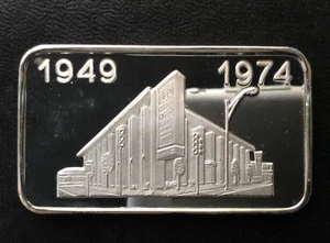 1974 Switzerland Mint First Nat'l Bank of Evergreen SWISS-7 Silver Art Bar A3656 - Picture 1 of 4