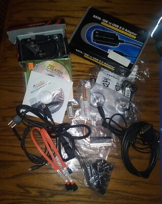 Assortment Computer Things - Roxio Software, Gauntlet2, Cables, Adapters - Image 1 of 4