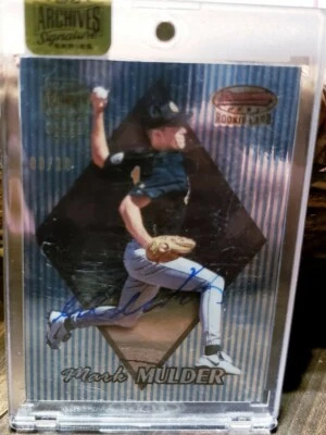 MARK MULDER 2016 Topps Archives 1999 Bowman's Best Buy Back Rookie AUTO #/10 A's - Imagem 1 de 2