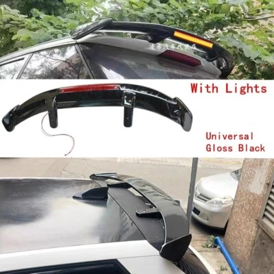 For Acura Audi Buick Cadillac Chevrolet Universal Rear Roof Spoiler Wing W/Light — 第 1/4 张图片