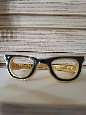 RARO Kate Spade Goreski Gafas de sol Gafas Pulsera Tono Dorado y Esmalte Negro Foto 1 de 4