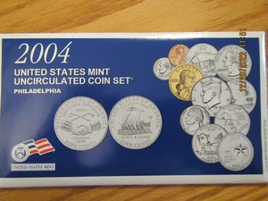 2004 P & D United States Mint Uncirculated Set in Original Envelopes 22 Coin Set - Picture 1 of 7