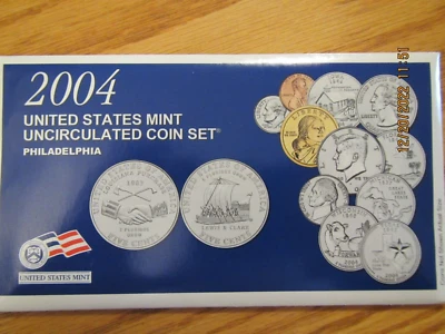 2004 P & D United States Mint Uncirculated Set in Original Envelopes 22 Coin Set - Image 1 of 4