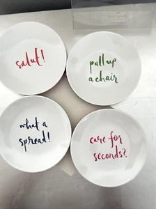 Kate Spade Leckerbissen 6" Teller Mehrfarbig 4er Set Neu Melamin Küchenteller - Bild 1 von 5