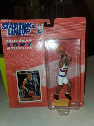 1997 Starting Lineup NBA Jason Kidd Phoenix Sun Collectable Figure Topps Card 13 Cover