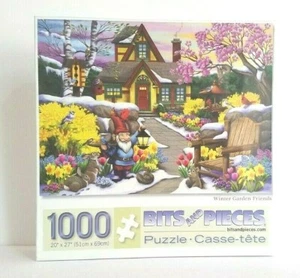 Rompecabezas de 1000 piezas ""Winter Garden Friends"" brocas y piezas nuevo sellado - Imagen 1 de 5