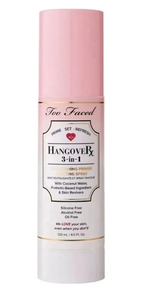 Восполняющий праймер и спрей для установки Too Faced Hangover 3 в 1 полный размер - Изображение 1 из 1