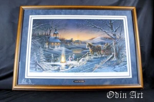 "Sharing The Evening" by Terry Redlin Framed Signed UV Protectant Glass 32x23" - Picture 1 of 6