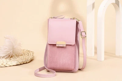 Women Mobile Phone Bag PU Leather Crossbody Mini Female Purse Shoulder Handbag  - Image 1 of 4