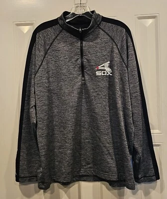 Chicago White Sox 1/4 Zip Pullover Jacket Antigua Men's XL - Image 1 of 4