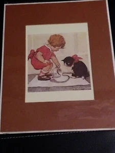 Estampado de bellas artes ""Leche para gatito"" por Jessie Wilcox Smith - Imagen 1 de 7