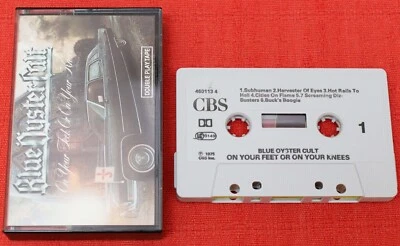 BLUE OYSTER CULT - UK DOUBLEPLAY CASSETTE TAPE - ON YOUR FEET OR ON YOUR KNEES Foto 1 de 4