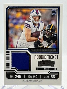 DALTON KINCAID RC 2023 Panini Contenders #TS7 Rookie Biglietto Swatches - Foto 1 di 2