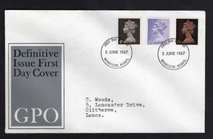 1967 First Day Cover Machin 4d, 1/- and 1/9 Excellent Quality SPECIAL Pmk; - Picture 1 of 1