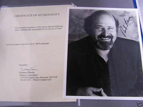 ROB REINER AUTOGRAPHED 8 X 10 with COA!!  L@@K  Nice Cover