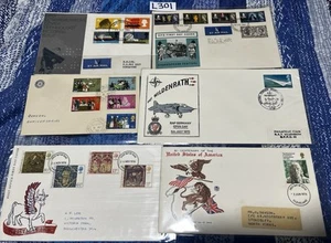 L301 UK /GB Six FDC First Day Covers Lot As Seen. Free Shipping - Picture 1 of 7