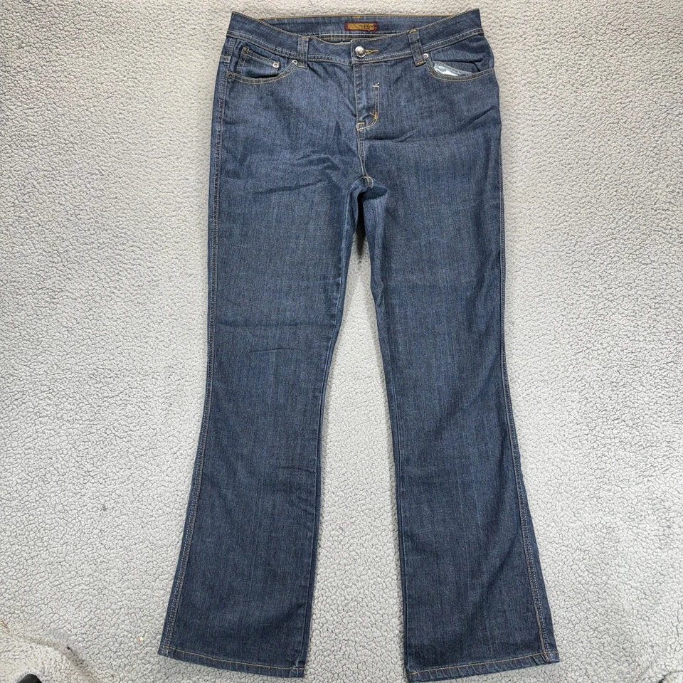 Pantalones de mezclilla elásticos Zana Di ZD Premium lavado medio azul para mujer talla 14 corte botín Foto 1 de 4