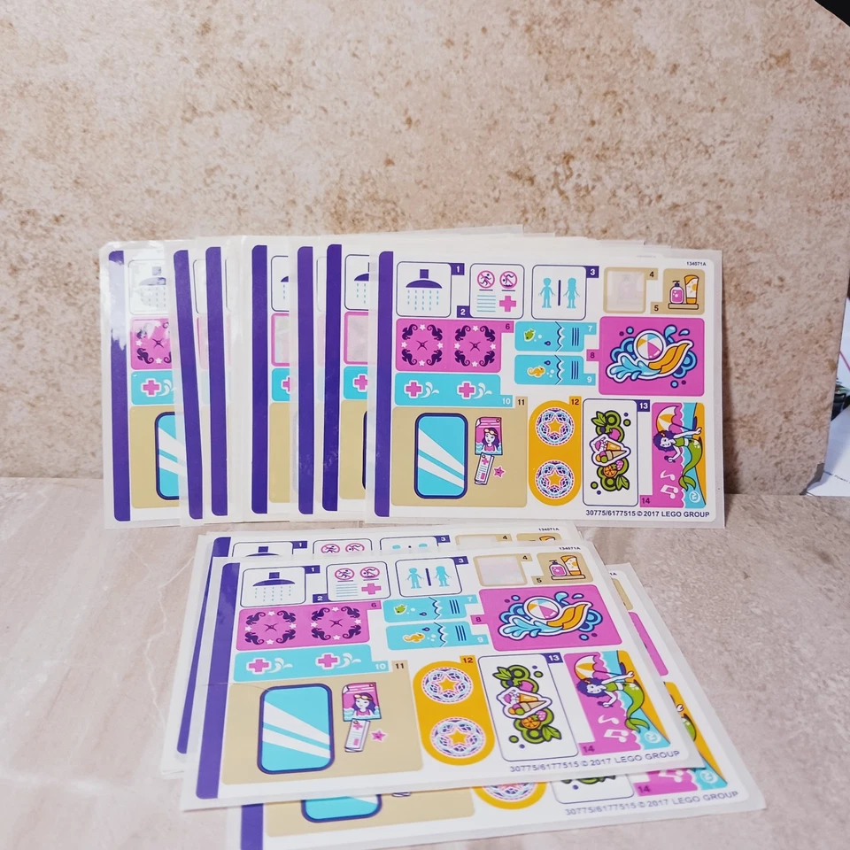 Nuevo LEGO Juego de Pegatinas Armario Baño Lote de 19 Pegatinas Faltantes Unisex Baño Foto 1 de 1