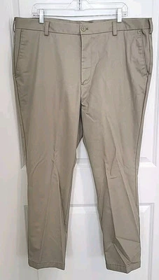 Pantalones chinos americanos IZOD para hombre talla 40x30 frente plano beige caqui 100 % algodón Foto 1 de 4