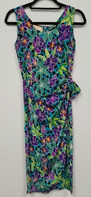 Usado en Excelente Condición Vestido Para Mujer Spencer Jeremy Colorido Floral Tropical 100% Seda Envolvente Talla 8 Foto 1 de 4