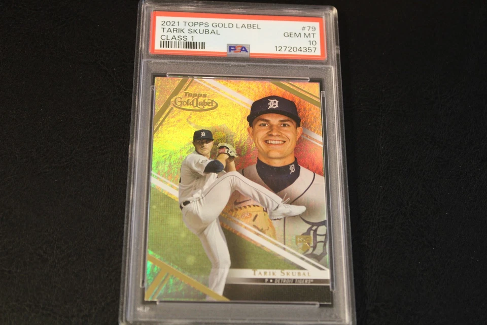 2021 Topps Gold Label -Rookie -Class 1 -Tarik Skubal -Card # 79 -PSA GEM MINT 10 - Image 1 of 4