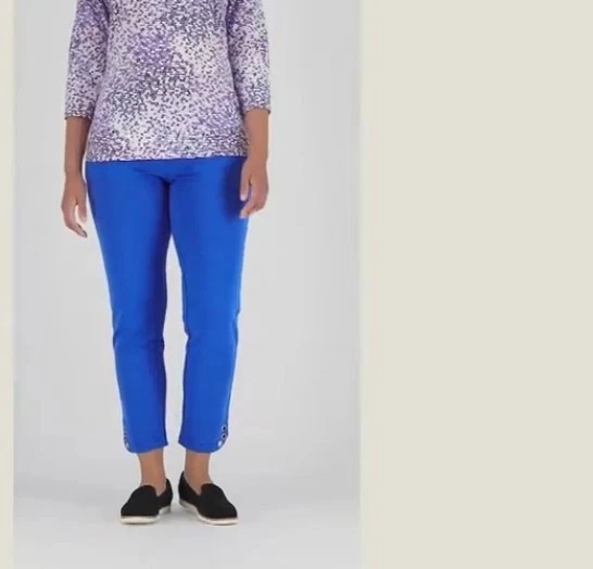 Pantalón recto ajustado al tobillo #1863 Sport Savvy Petite de felpa francesa talla XSP Foto 1 de 1