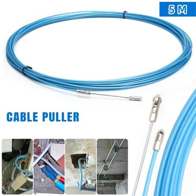 5m Cable Fish Push Puller Conduit Snake Cable Rodder Fish Tape Wire Guide - Image 1 of 4