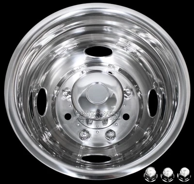 1 REAR 2005-25 FORD F350 F450 8 Lug Dual 17" Wheel Simulators Rim Covers Liners - Image 1 of 4