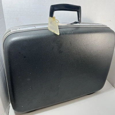 Vintage Samsonite Gray Hardshell Luggage Suitcase with Locks and Key 19x15x5 - Image 1 of 4