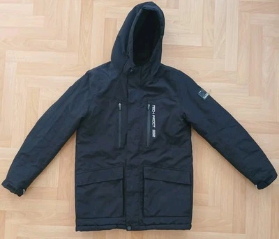 Winterjacke, Jungen, Gr. 164, mit Kapuze, schwarz, von Raintex - Bild 1 von 4