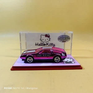Hot Wheels DMC DELOREAN Pink CHROME HELLO KITTY (WANGSTAR CUSTOM) REAL RIDERS - Picture 1 of 17