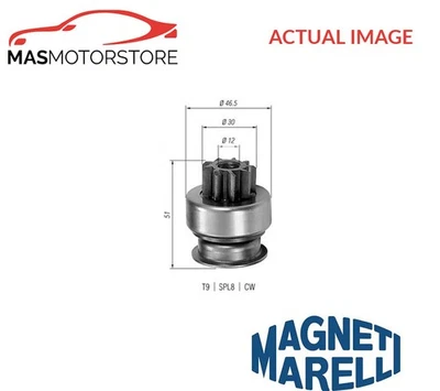 STARTER FREEWHEEL GEAR MAGNETI MARELLI 940113020185 P NEW OE REPLACEMENT - Image 1 of 4