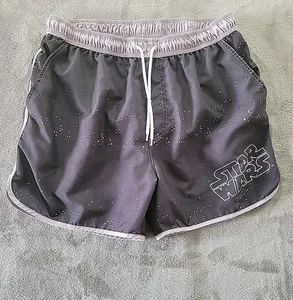 Star Wars Swim Trunks Shorts Youth XL Space Drawstring Black Elastic Waist Lucas - Picture 1 of 8