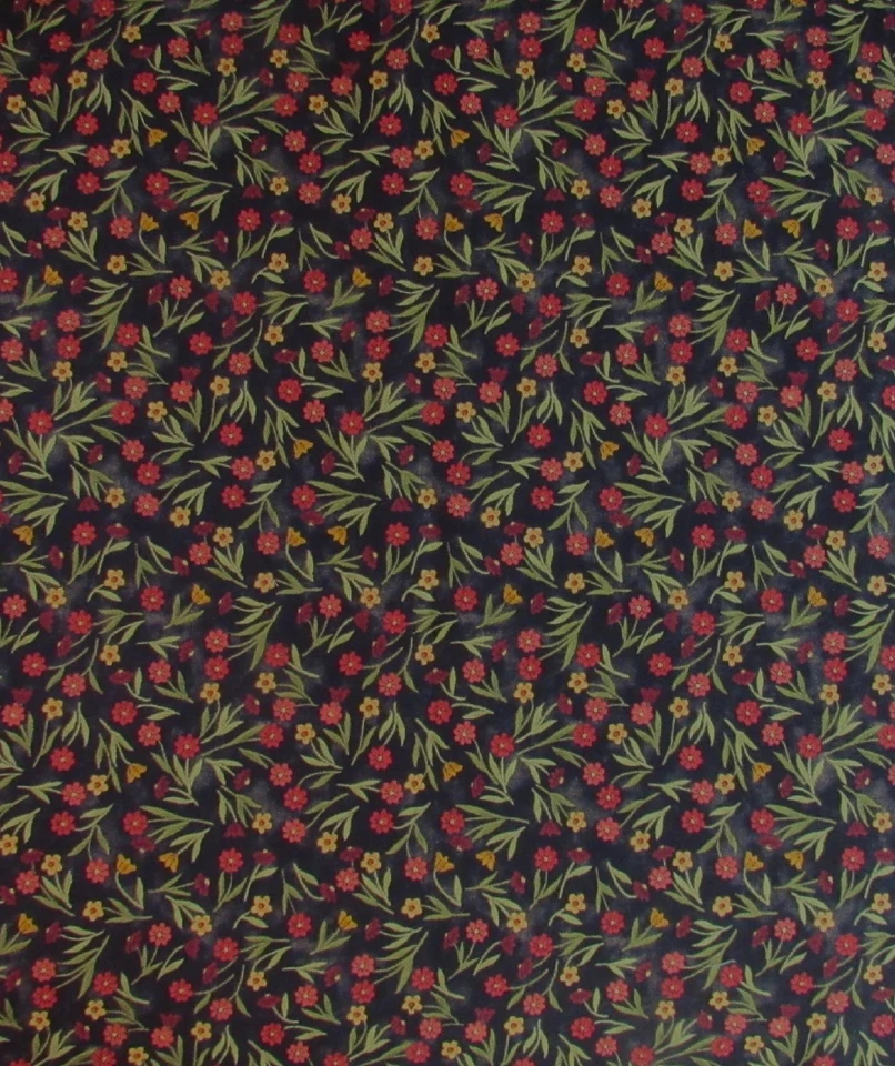 1.2 yd BEAR PAWS Floral Cheryl Hayes Prairie Grove Peddler Benartex Quilt Fabric - Image 1 of 3