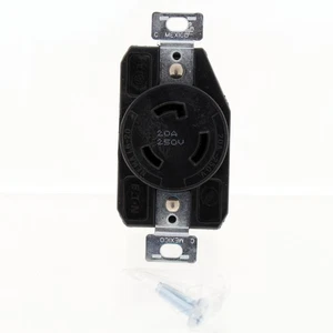 Eaton Arrow Hart Blue Turn Locking Receptacle Outlet L6-20R 20A 250V AHCL620R - Picture 1 of 3