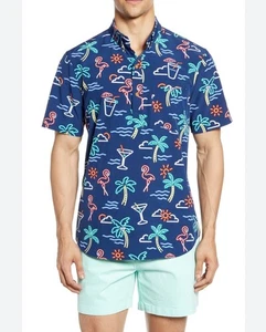 Chubbies Neon Lights Popover Shirt Mens Sz XXL Tropical Golf Tech Active - Picture 1 of 10