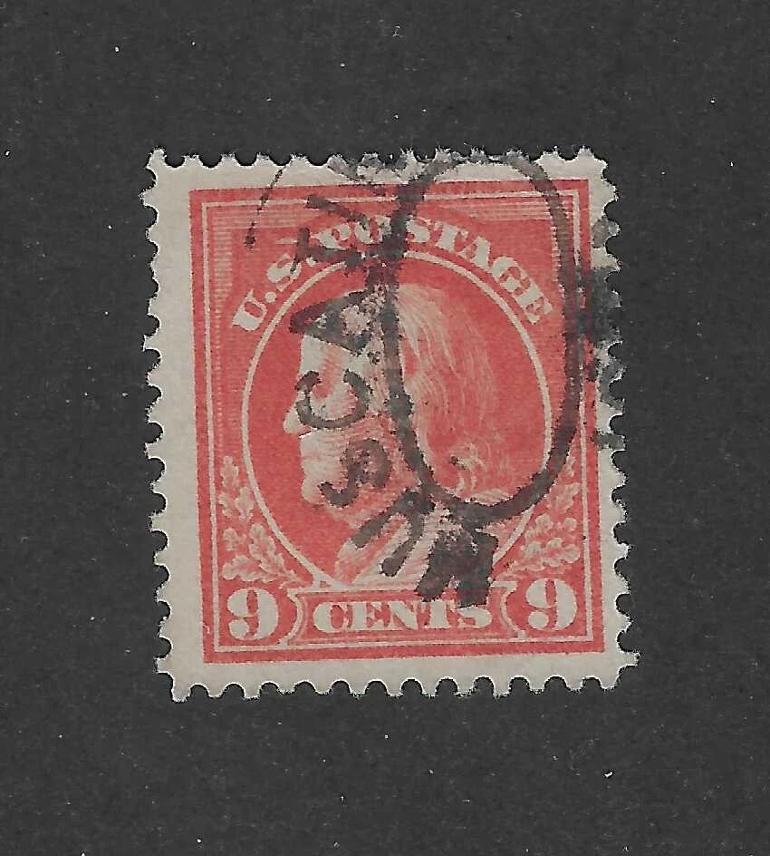 Scott # 415, 9 cents salmon red, Franklin , 1914, XF, scv, $58 - Image 1 of 1
